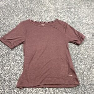 Calvin Klein Modal Knit Shirt Burgundy S Short Sleeve Crew Neck